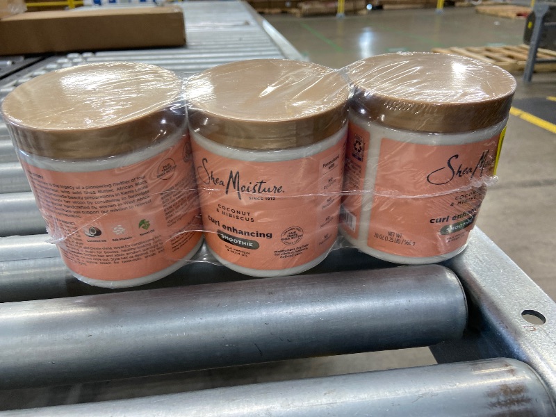 Photo 1 of  3 pack Shea Moisture Curl Enhancing Smoothie Hair Cream for Thick, Curly Hair Coconut and Hibiscus Sulfate Free and Paraben Free Curl Cream 20 oz(1.25 LB)/566G