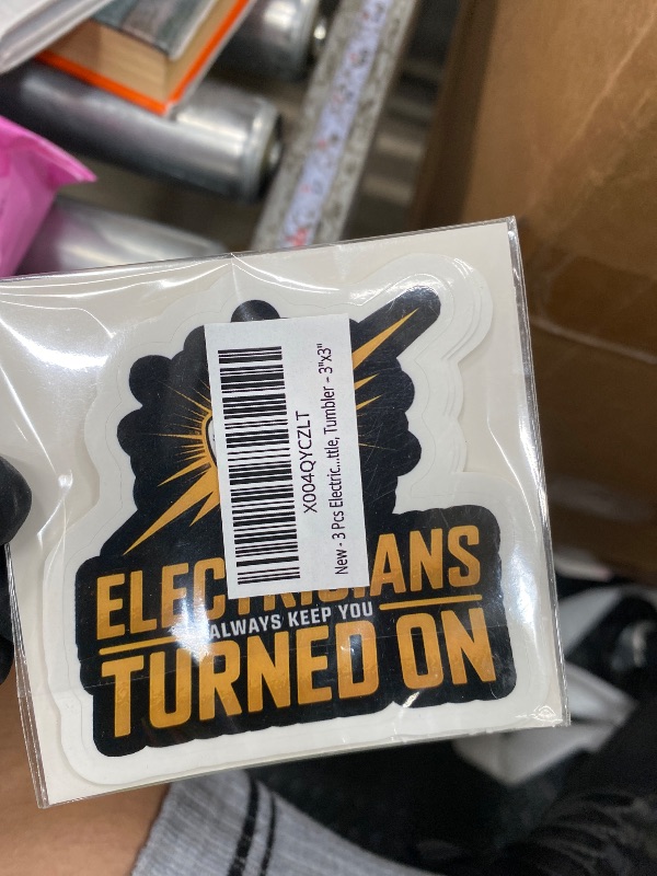 Photo 1 of (3pcs-3in) Electricians Keep You Turned On Sticker Funny Trade Stickers