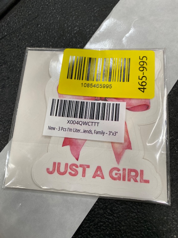 Photo 1 of (3pcs-3in) I'm Literally Just A Girl Sticker Feminist Empowerment Stickers