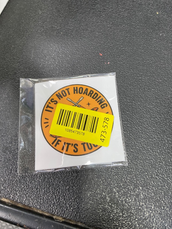Photo 1 of (5Pcs) It's Not Hoarding If Its Tools Stickers 3 Inch, Funny Carpenter Wood Worker Waterproof Vinyl Decal for Toolbox, Water Bottle Laptop, Car, Phone, Book