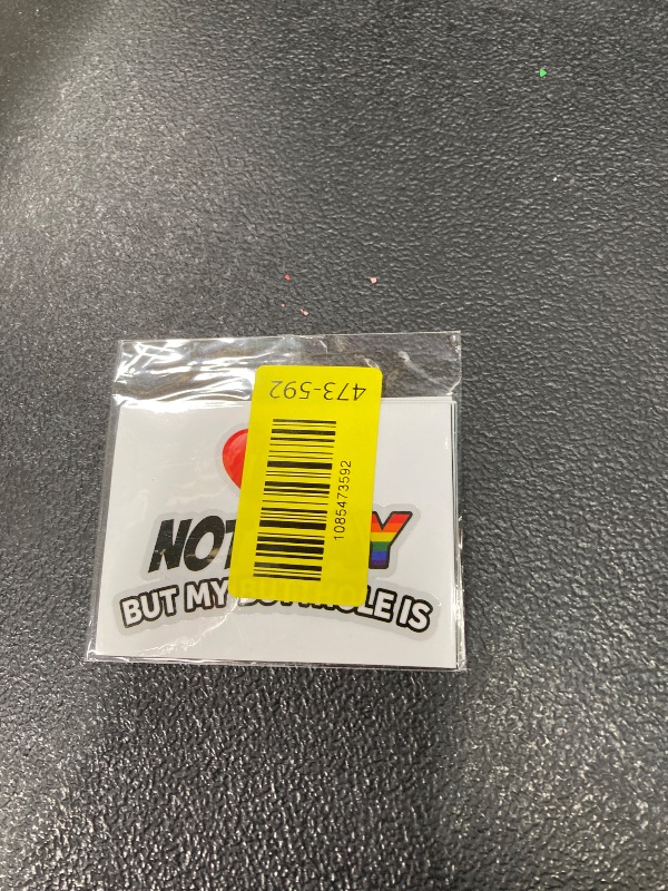 Photo 1 of (5Pcs) I'm Not Gay But My Butthole is Sticker 3 Inch, Gay Sticker, Waterproof Vinyl Decal for Laptop, Water Bottles, Car, Phone, Book