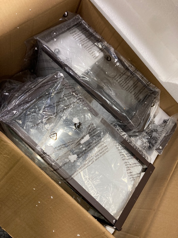 Photo 1 of ***DAMAGED -ONE LIGHT GLASS BROKEN -SELLING AS IS *** 24" Oil Rubbed Bronze Extra Large Outdoor Light Fixture 3-Light Porch Light