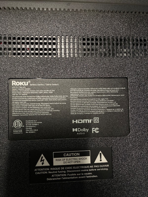 Photo 1 of **** PARTS ONLY ***NO RETURNS*** NO REFUNDS*** 
Roku 55-Inch Smart TV 2026 – Select Series, 4K QLED TV TV  ***NO RETURNS*** NO REFUNDS***