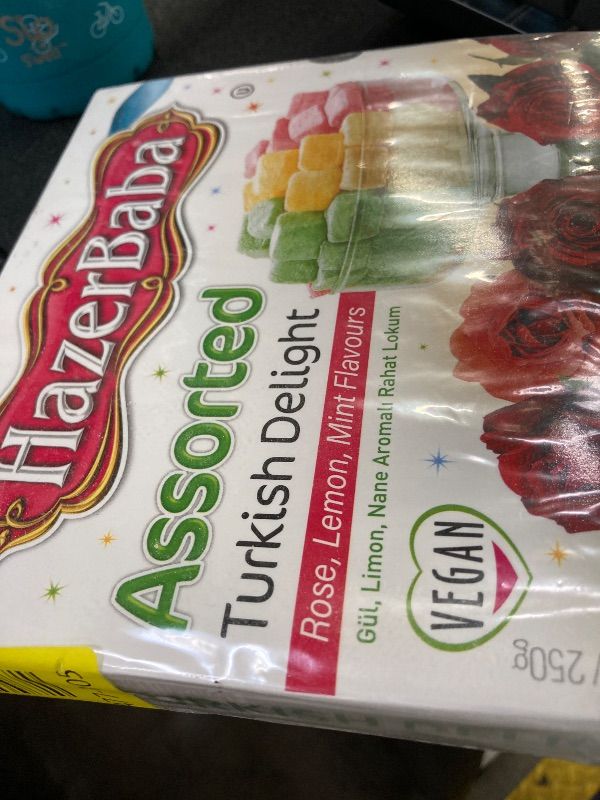 Photo 1 of ***BB 10/2026***HazerBaba Assorted Turkish Delight Candy Rose Lemon Mint, 8.8oz(Pack of 1)