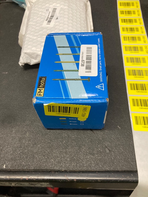 Photo 1 of #10 x 3” Deck Screws, 108Pcs Star Drive Wood Screws, Rust Resistant Timber Screws for Timber/Log/Landscaping Wood, T25 Star Bit Included, Yellow