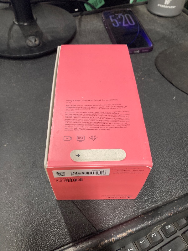 Photo 1 of **FACTORY SEALED**Google Nest Cam Indoor (Wired, 3rd Gen) - Security Camera - 2025 - Berry
