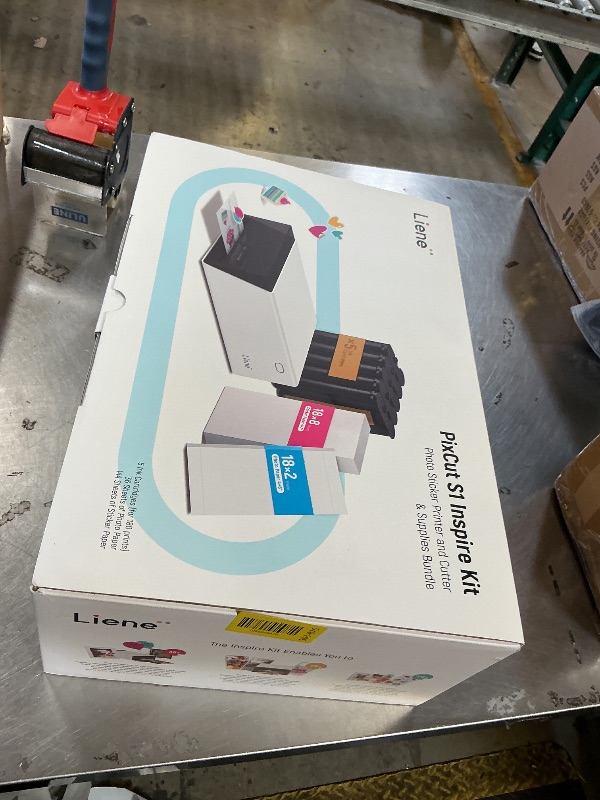 Photo 1 of Liene PixCut S1 Inspire Kit - All-in-One Color Sticker Printer & Cutting Machine, Thermal Dye-Sublimation Photo Printer, 300 DPI, Color Label Maker with 180 Sheets (36 Photo + 144 Sticker Paper)