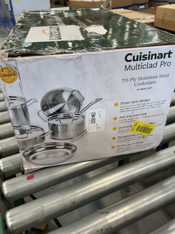 Photo 1 of Cuisinart Stainless Steel Pots and Pans Set, Induction Compatible, 12 pc