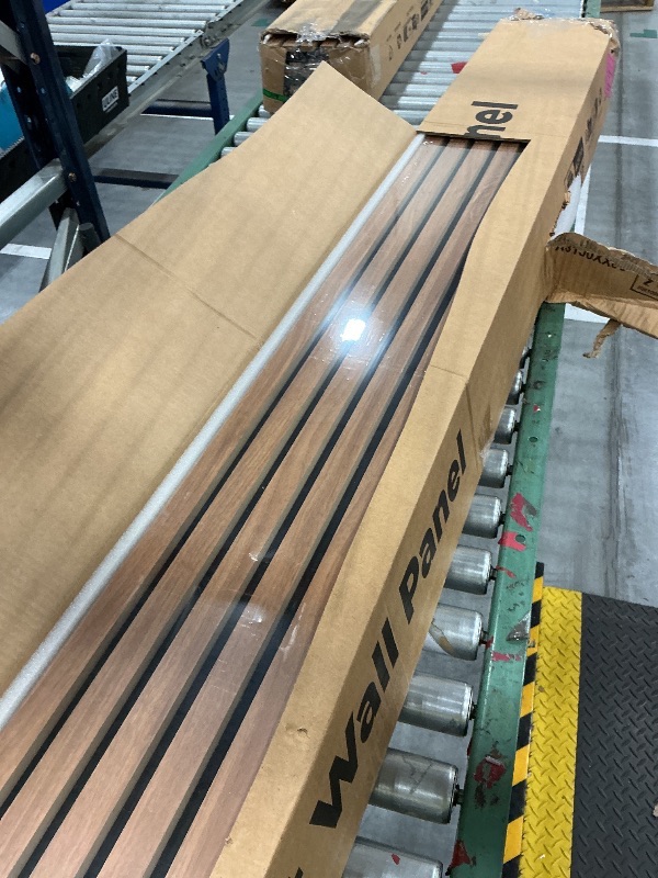 View 2 of Art3d 6-Pack Wood Slat Wall Panels, Walnut, 94.5 x 7.9 Inch