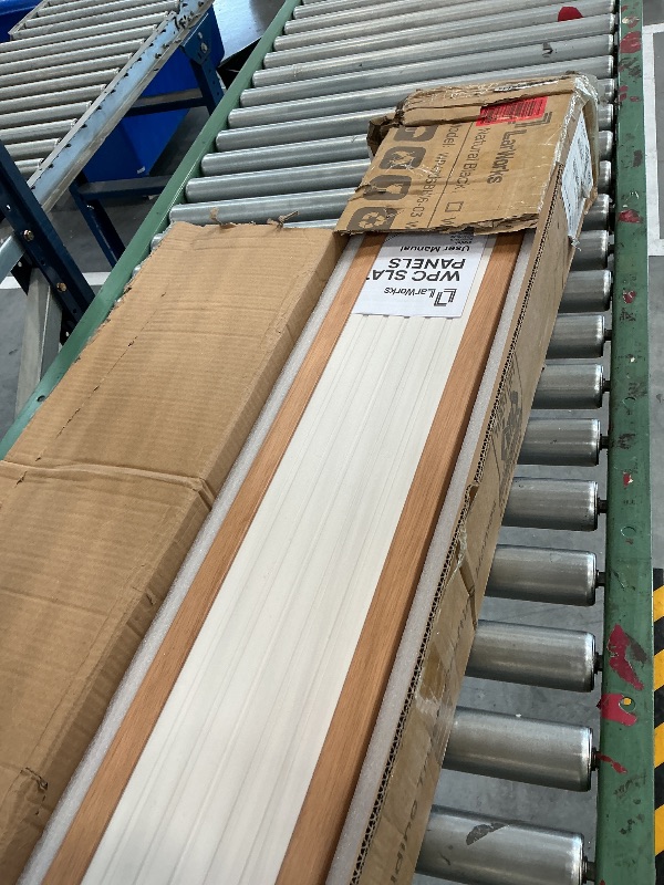 View 2 of LarWorks WPC Acoustic Slat Wall Panels, Elm, 16-Pack