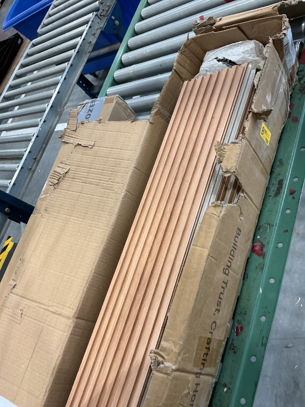 View 3 of LarWorks WPC Acoustic Slat Wall Panels, Elm, 16-Pack