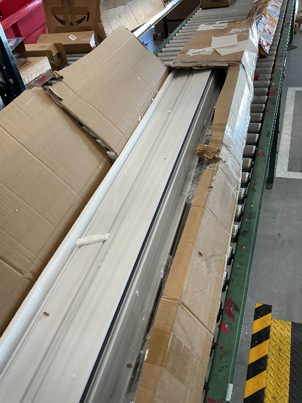 View 2 of CCBOYSHARDWARE 72" x 80" White PVC Accordion Door with Lock