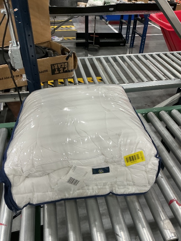 View 2 of Serta Down Illusion Hypoallergenic Pillowtop Mattress Topper, Queen