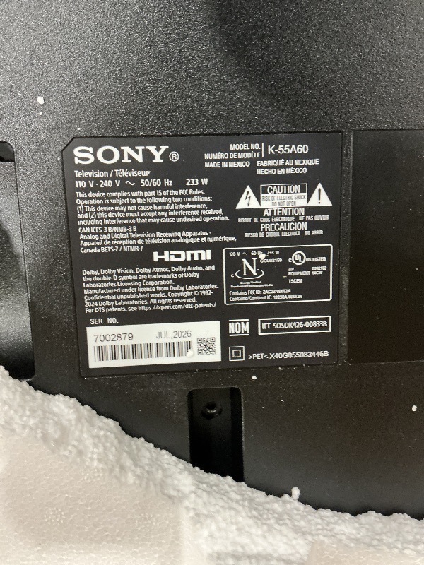 View 2 of Sony 55 Inch BRAVIA 6 OLED 4K HDR Smart Google TV with Gemini (K-55A60)