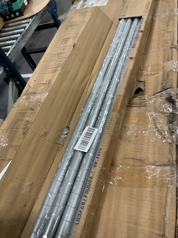 View 2 of Global Industrial Post, Silver Epoxy