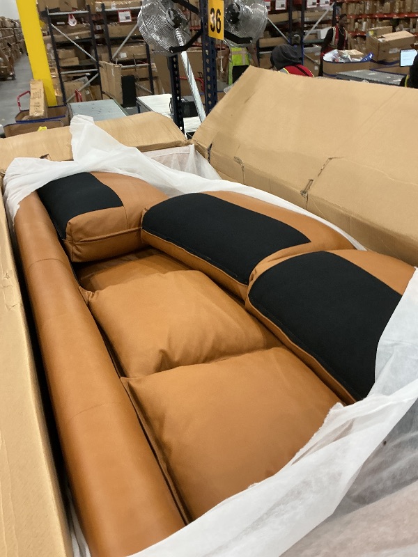 View 3 of VALENCIA THEATER SEATING Jasper 85" 3-Seater Leather Sofa