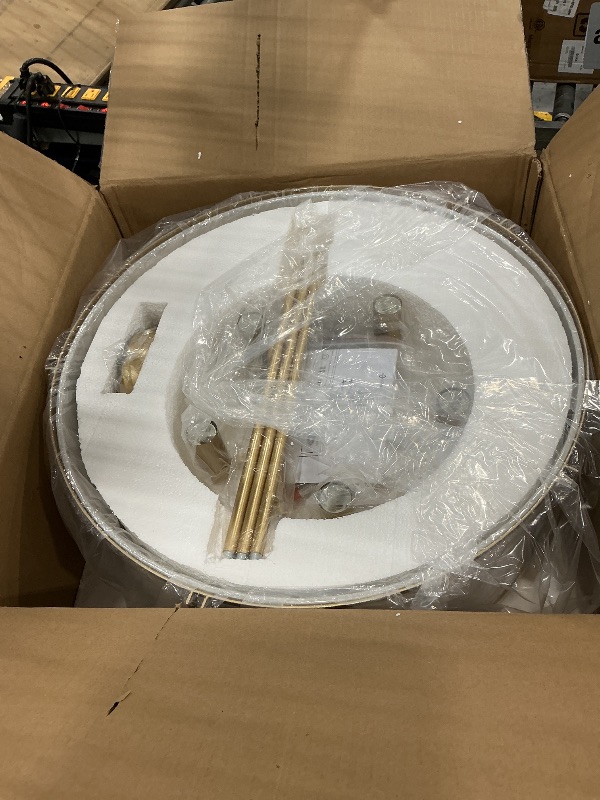 Photo 1 of 5-Light Modern 19.6" Gold Drum Chandelier