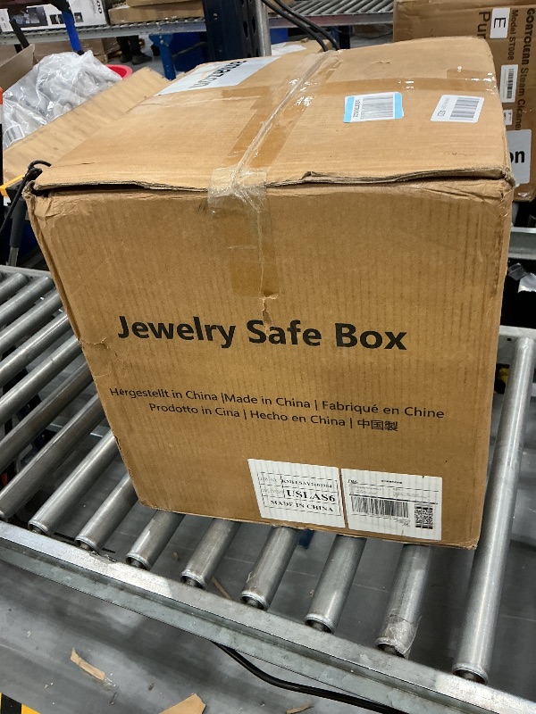 Photo 1 of Biometric Safe Jewelry Safes for Home featuring a Quick-Access Fingerprint Lock, Digital Keypad and Secure Slide-Away Drawer 14" × 16.5"