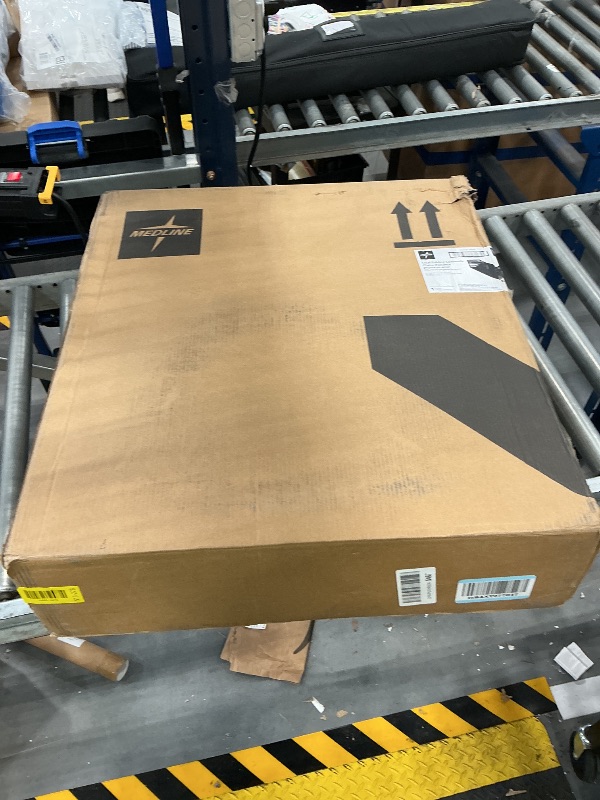 View 2 of Medline Folding Steel Bedside Commode