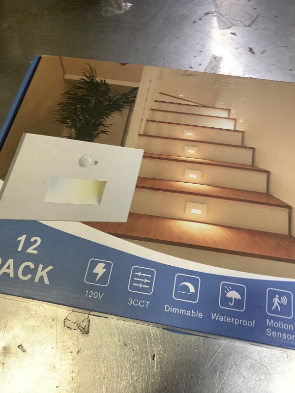 Photo 1 of Raxjov Motion Sensor LED Step Lights (12 Pack)