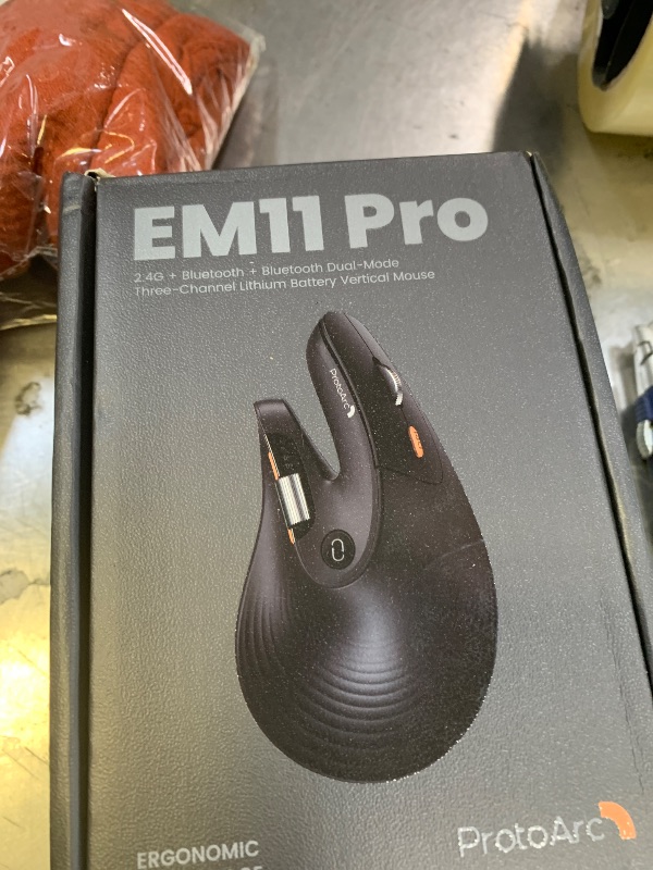 Photo 1 of ProtoArc EM11 Pro Ergonomic Mouse for Large Hands, Side Scroll, Blue