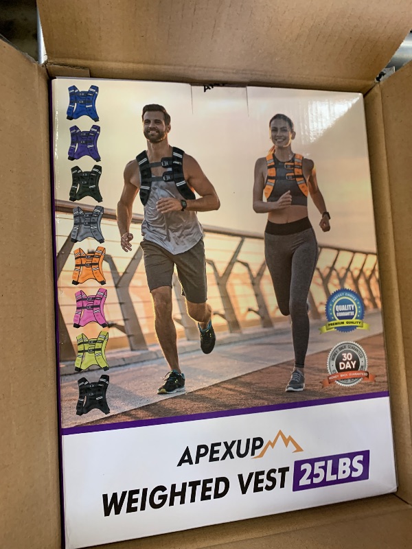 View 2 of APEXUP 25lbs Weighted Vest Men Women, Weight Vest for Women Workout Equipment for Strength Training Running (Claret)