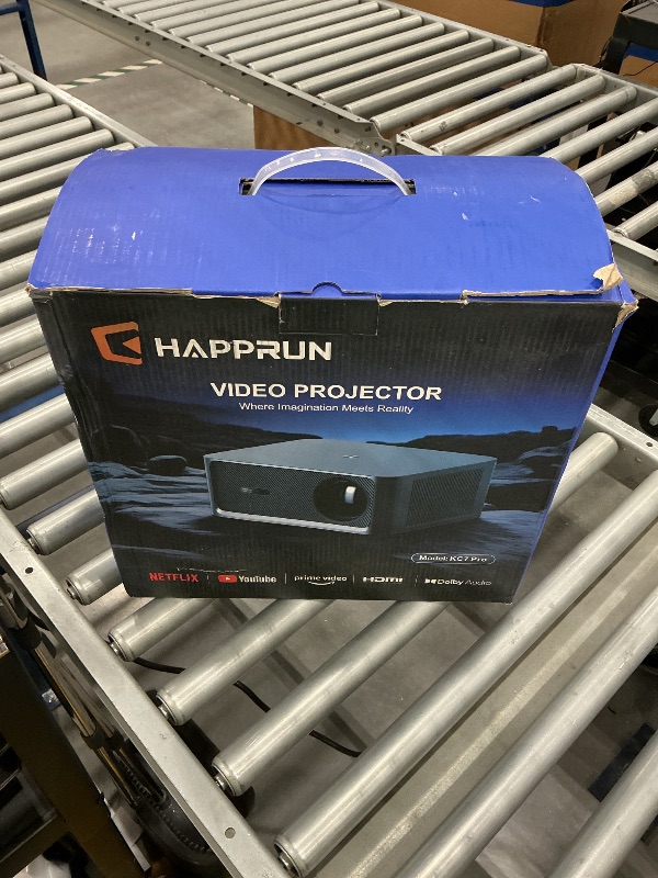 Photo 1 of HAPPRUN Outdoor Projector with Built-in Streaming, 2000 ANSI Lumens
