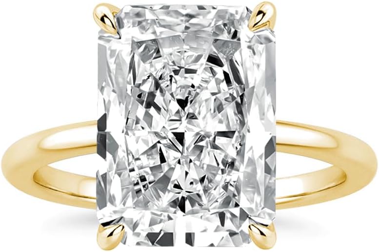 Photo 1 of PAFIDDY S925 Silver 4.5CT/7CT Radiant Cut Solitaire Promise Ring
SIZE 6