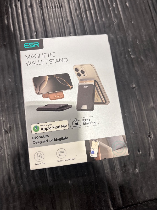 View 2 of ESR Geo MagSafe Wallet with Find My, Black