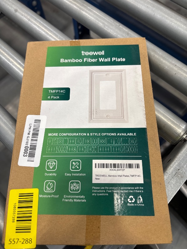 View 2 of Treewell 4-Pack Bamboo Fiber Decorator Outlet Cover Plate