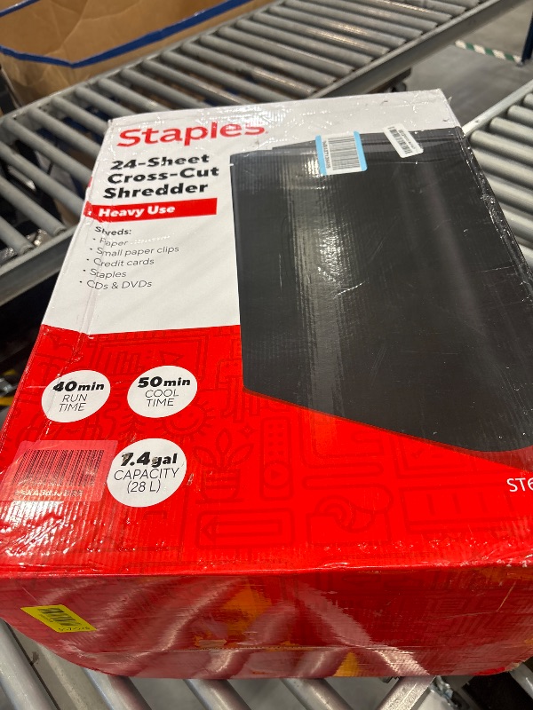 View 2 of Staples 24-Sheet Cross-Cut Paper Shredder
