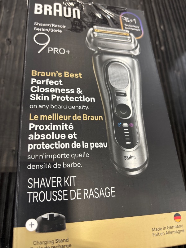 View 2 of Braun Electric Razor for Men Series 9 PRO+ Electric Foil Shaver with Precision Trimmer, Charging Stand, Face, Beard Clippers, 9617s