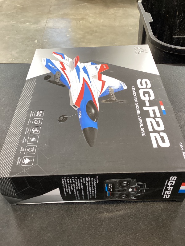 Photo 1 of Leopmase RC Plane 4 Channel Remote Control Airplane, F-22 RC Airplane for Beginners Adult with Stunt Flying Xpilot Stabilization System & Aerobatic, Two Batteries, Gift Toy for Kids