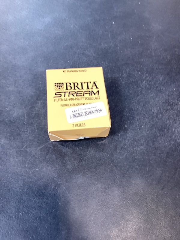 Photo 1 of Brita Stream Pitcher Water Filter for Pitchers and Dispensers, BPA-Free, Replaces 1,800 Plastic Water Bottles a Year, Lasts Two Months or 40 Gallons, Includes 2 Filters