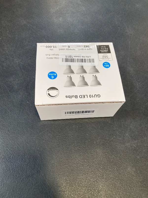 Photo 1 of SETEN 6 Pack GU10 LED Bulbs, 6W (50W Halogen Equivalent) Dimmable 5000K Daylight, 580LM, for Track Lighting, Recessed Can Lights, Kitchen & Display Lighting