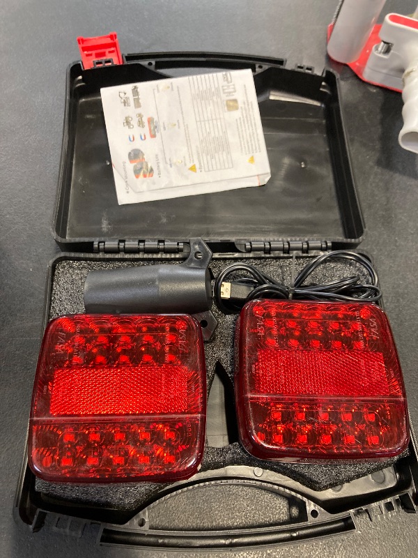 Photo 1 of Wireless Trailer Lights Magnetic, Upgrade Rechargeable Wireless Trailer Tow Lights LED Kit, IP65 Waterproof, 10-Hour Battery Life, 100 FT Signal Synchronization for Towing Truck Camper RV Boat
