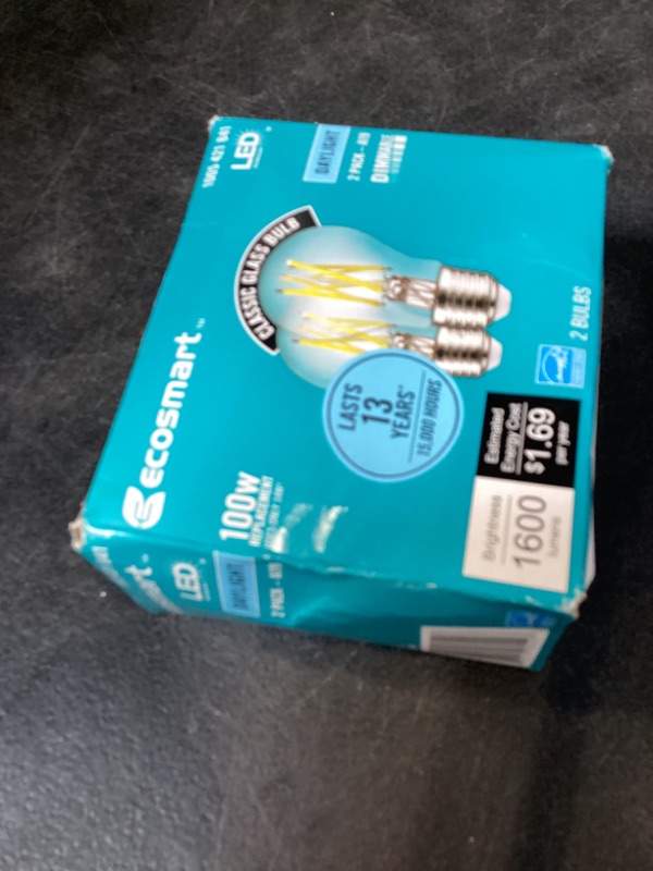 Photo 1 of E Ecosmart Vintage Classic Glass Daylight Led Bulb