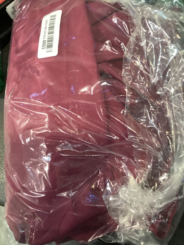 View 2 of BTFBM Dresses for Women Summer Button Short Sleeve Silk Satin Ruched Spring Maxi Dress 2026 Cocktail Party Wedding(Purple Red, Large)