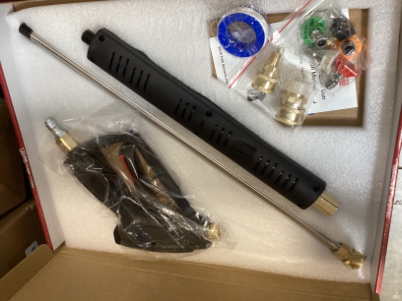 Photo 1 of YAMATIC Pressure Washer Gun Wand with Swivel 3/8" Plug & M22 Coupler, Stainless Steel Extension Lance Replacement for Ryobi, Simpson, Craftsman Power Washer for Foam Cannon Car Wash, 4000 PSI