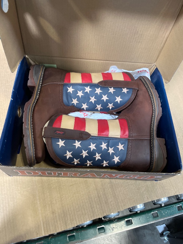 Photo 1 of Durango Men's DB020 Boot, dark brown/union flag, 9 W US