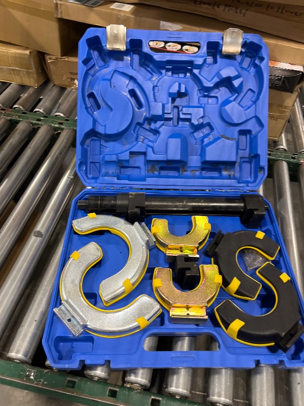 Photo 1 of DASBET Macpherson Strut Spring Compressor Kit Universal Interchangeable Fork Strut Coil Extractor Remover Tool Set with Protective Sleeve and Carrying Case Strut Spring Compressor Set ?