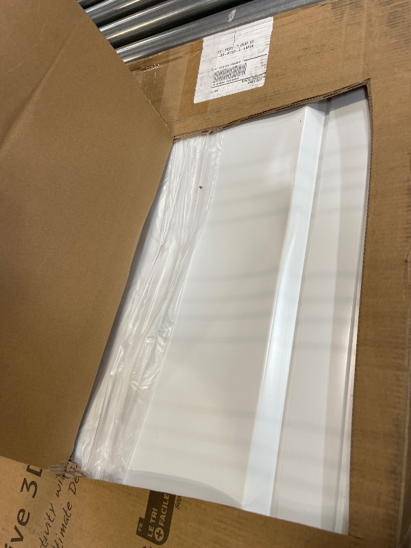 Photo 1 of WOWSTAR 12-Pack 2x4ft Drop Ceiling Tiles, Waterproof Glue up Ceiling Panels, Modern Style 3D Wall Panels, White