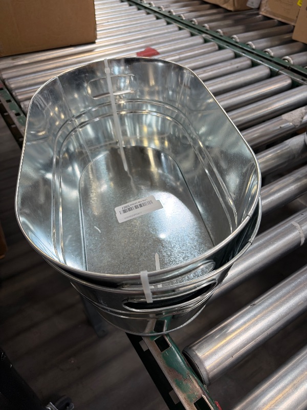 Photo 1 of 2 Pack Galvanized Ice Bucket 4 Gallon Galvanized Tub Ice Bucket for Parties Metal Beverage Buckets with Handles Wine Beer Champagne Vintage Buckets for Cocktails Mimosa Bar Supplies with Scoops
