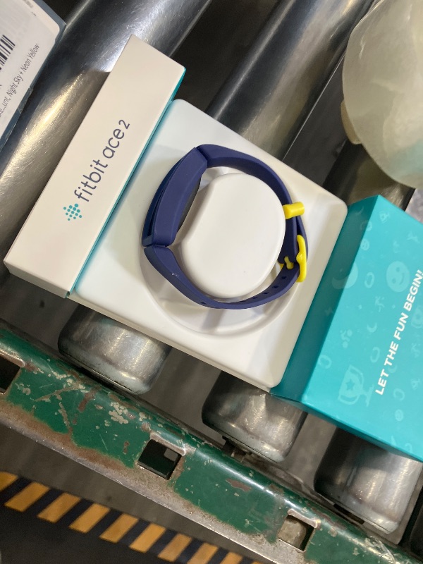 Photo 1 of Fitbit Ace 2 Activity Tracker for Kids, 1 Count, Night Sky + Neon Yellow
