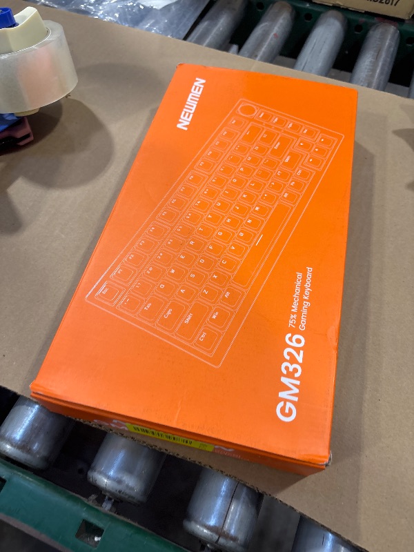Photo 1 of Newmen GM326 75% Percent Mechanical Keyboard,Wired Mini Backlit Hot Swappable Gaming Mechanical Keyboard with Knob,82 Keys Anti-Ghosting Compact Black Gaming Keyboards for PC Win Mac,Red Switch