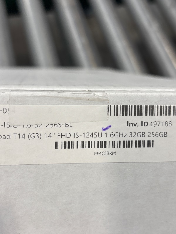 Photo 1 of Lenovo ThinkPad T14 Gen 3 21AJSC4H00 14" Notebook - WUXGA - 1920 x 1200 - Intel Core i5 12th Gen i5-1245U Deca-core (10 Core) 1.60 GHz - 32 GB Total RAM - 256 GB SSD (Renewed)