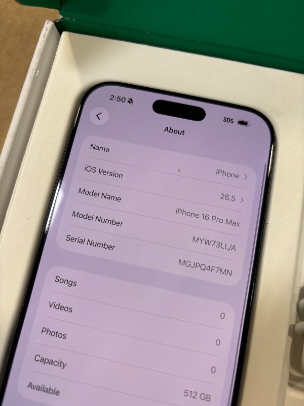 Photo 1 of Apple iPhone (Renewed Premium) 16 Pro Max, US Version, 512GB, Black Titanium - Unlocked