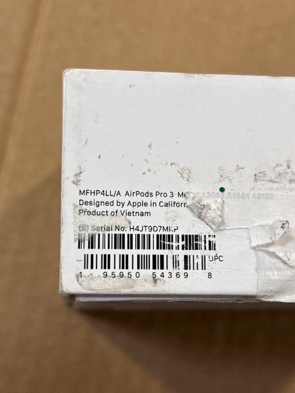 Photo 1 of Apple AirPods Pro 3 Wireless Earbuds, Active Noise Cancellation, Live Translation, Heart Rate Sensing, Hearing Aid Feature, Bluetooth Headphones, Spatial Audio, High-Fidelity Sound, USB-C Charging