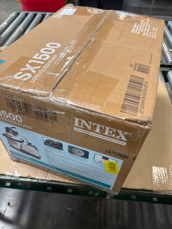 View 2 of INTEX 1,500 GPH Krystal Clear Sand Filter Pump for Above Ground Pools, Swimming Pool Pump with Automatic Timer - Improved Circulation, Filtration, & Clarity