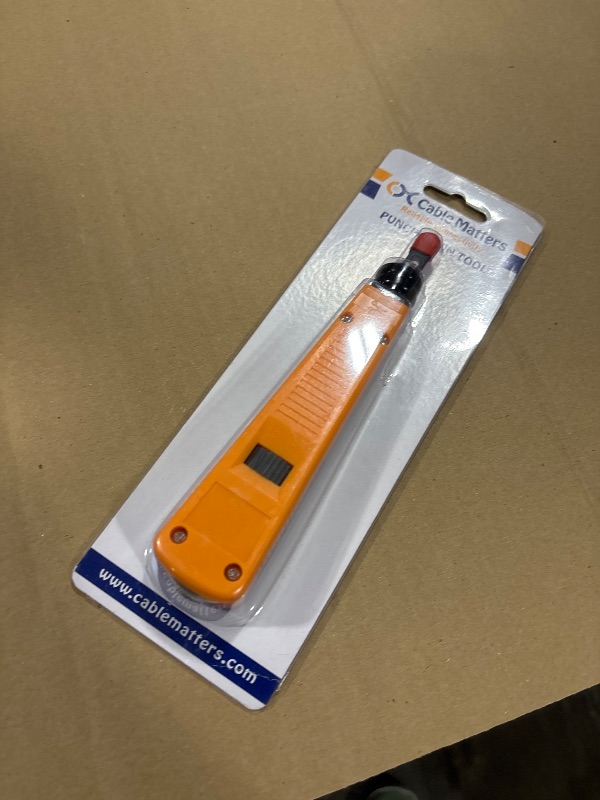 Photo 1 of Cable Matters 110 Punch Down Tool with 110 Blade, Ethernet PunchDown Tool, Keystone Punch Down Device for Cat 8/7/6A, Cat 6, Cat5e/5 Network